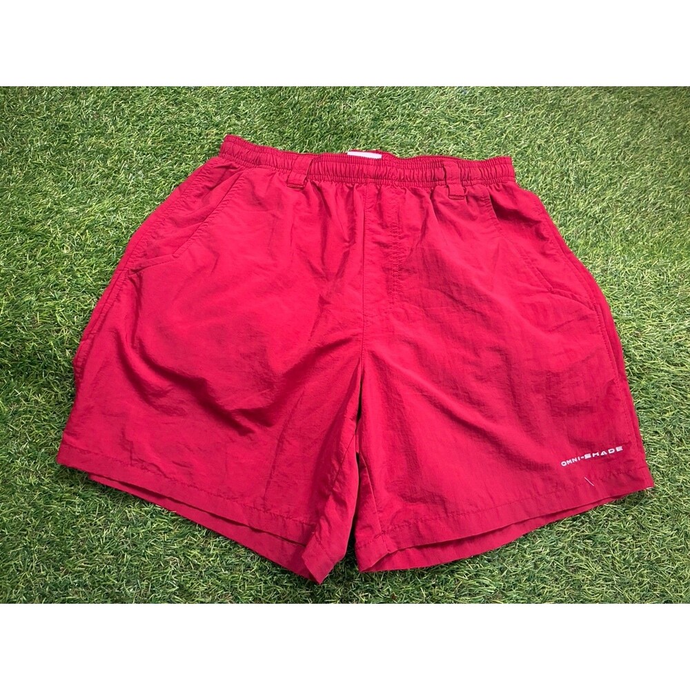 Columbia PFG Omni-Shade Fishing Shorts Men’s Size S Red Quick Dry Outdoors